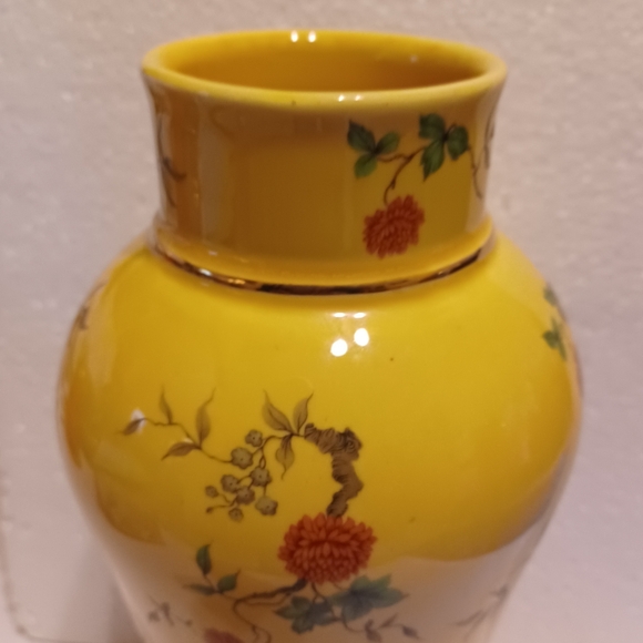 HYALYN Pottery Vase #823 Made in Hickory, NC Floral Chinoserie Style - Picture 11 of 14
